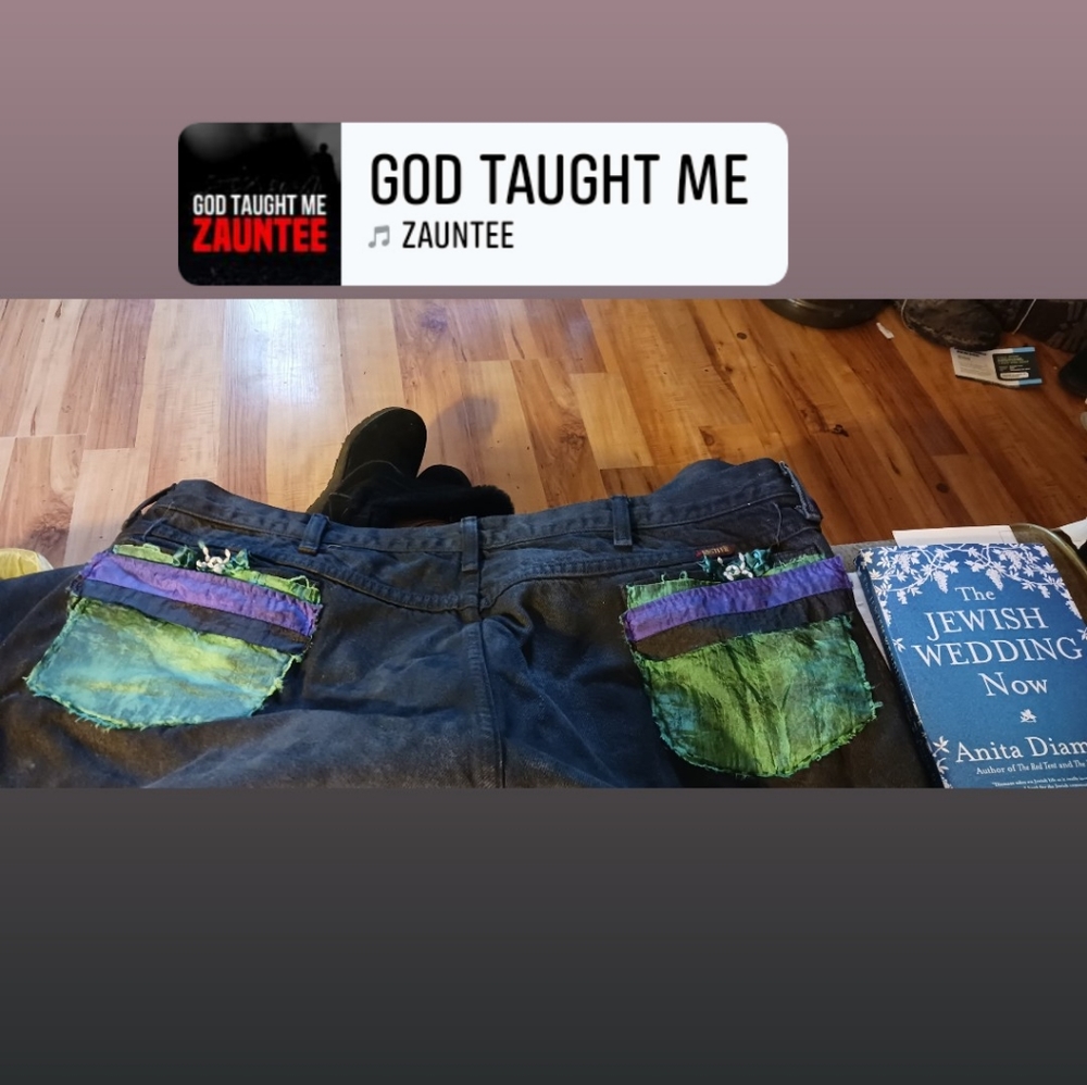 Back of diy on jeans